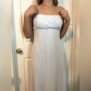 Baby blue vintage prom dress
